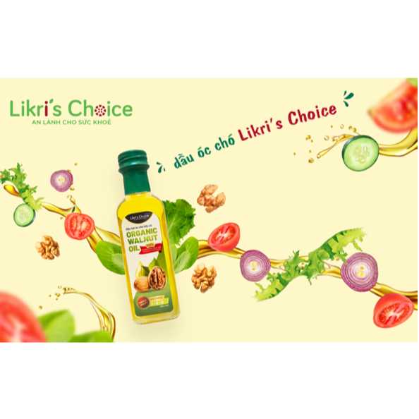 Dầu óc chó Likri's Choice - Dầu ép lạnh 100% nguyên chất nâng niu sức khỏe vàng cho mọi gia đình